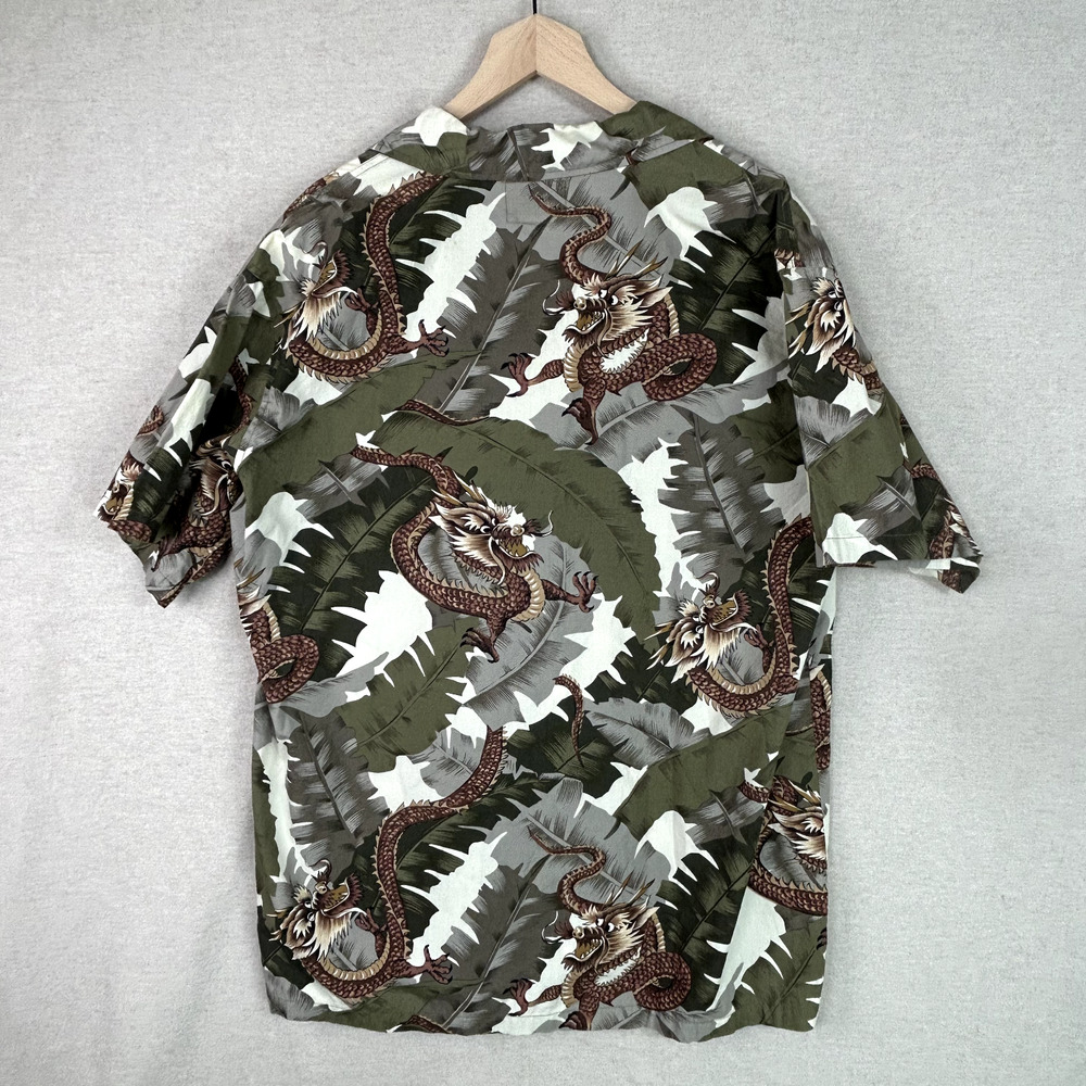 Vintage Y2K Bullhead Mens Dragon Print Button Up Shirt Size XL All Over Print - Picture 6 of 9